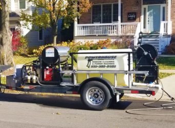 Photo of Powerhouse's portable water tank for power washing
